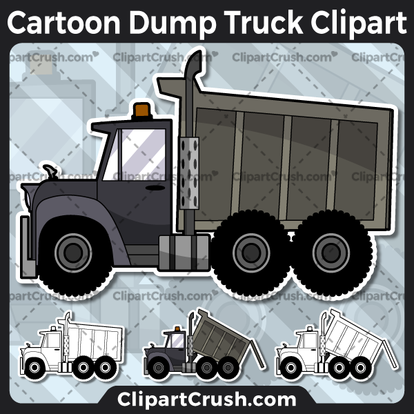 A Cartoon Dump Truck Clipart - Dump Truck Clip Art SVG Vector Art