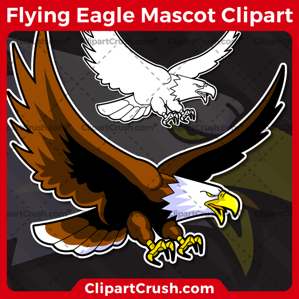 Nice Cartoon Flying Eagle Clipart Flying Eagle Mascot Logo Clip Art Svg Vector Art Clipart Crush