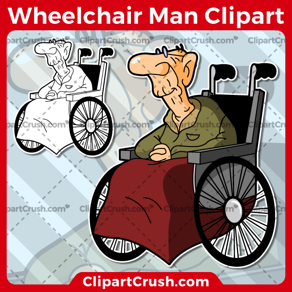 Nice Cartoon Old Man In A Wheelchair Clipart Elderly Man In A