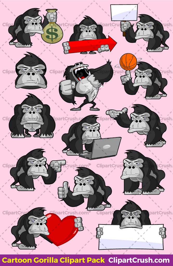 cool cartoon gorilla