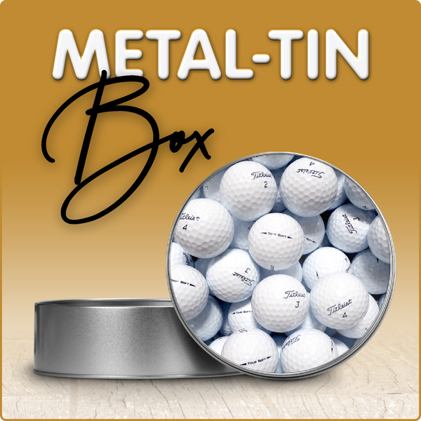 Golf Design Round Metal Tin Box