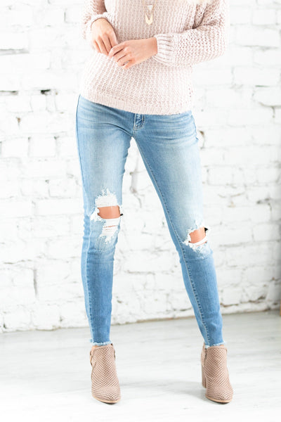 KanCan Frayed Bottom Jeans