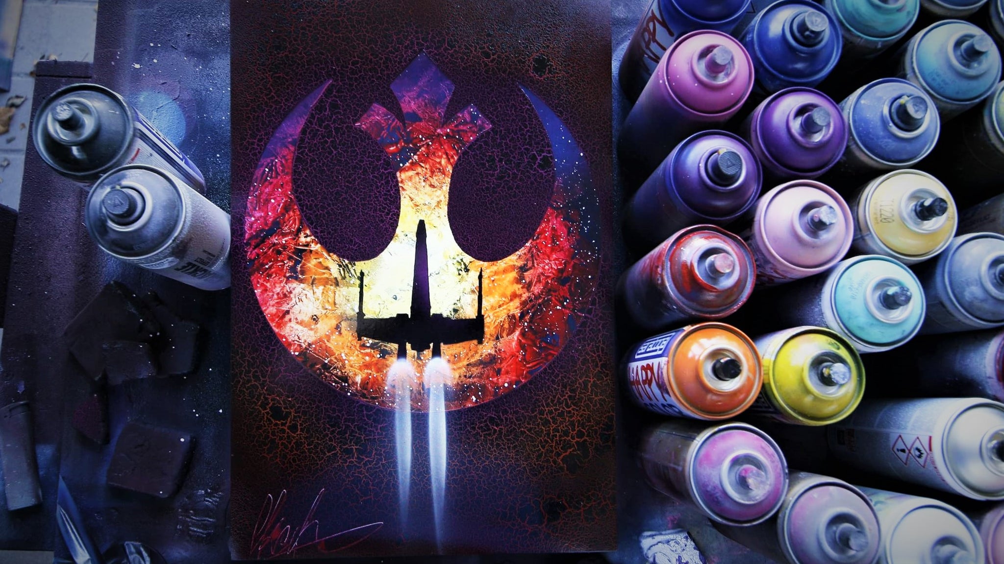 star wars spray paint art