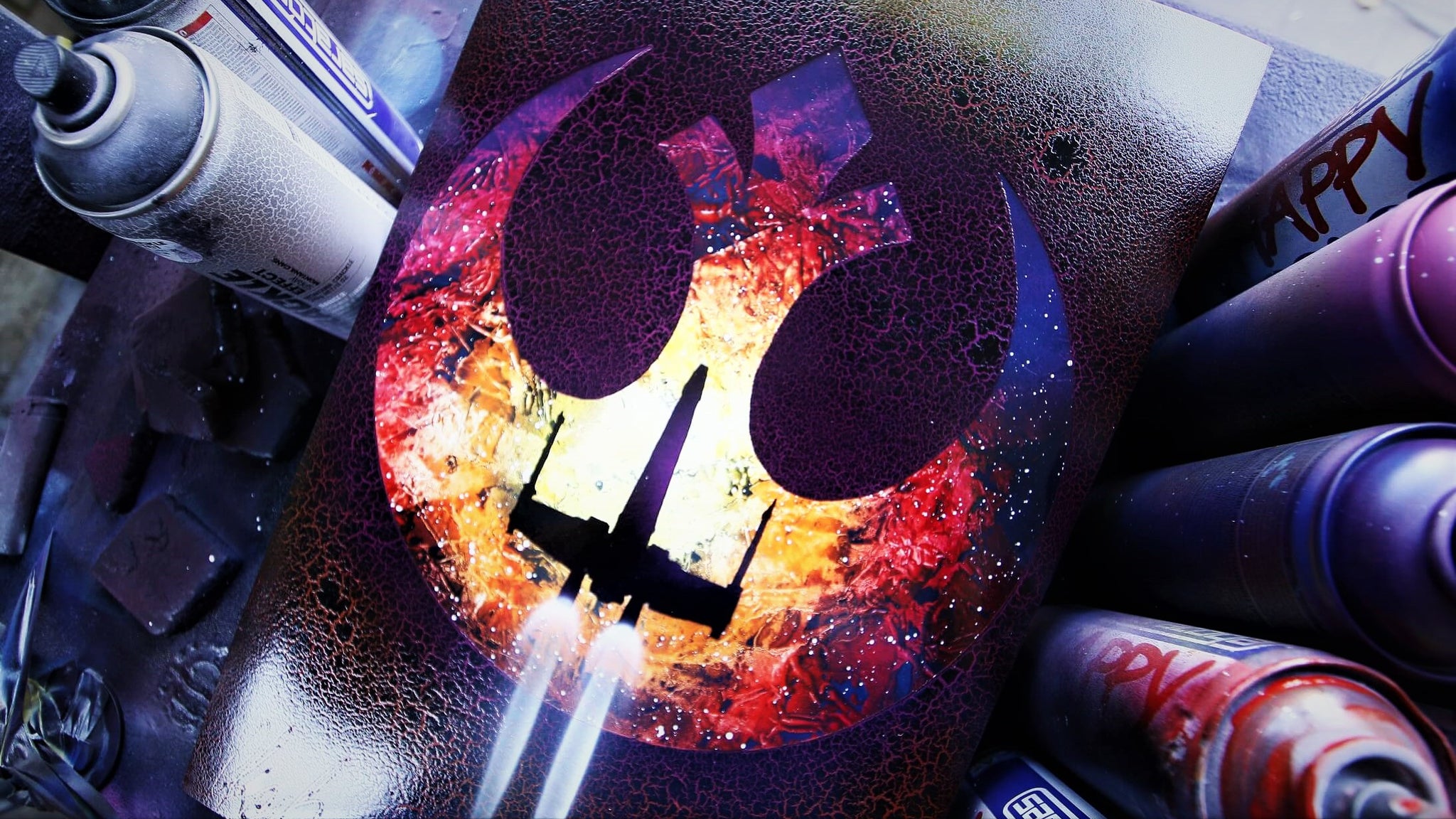 star wars spray paint art