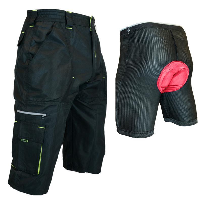 DK Gravel Shorts I 1/2 Pants Long MTB Baggy Shorts with 7 Pockets, Sid ...