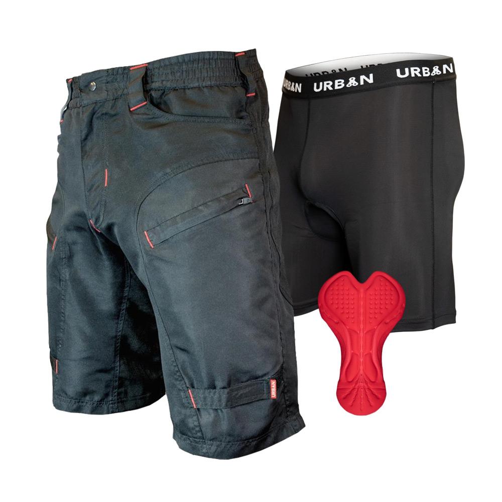 Men's Pro Padded Cycling Shorts with Hidden Cargo Pockets - Urban ...