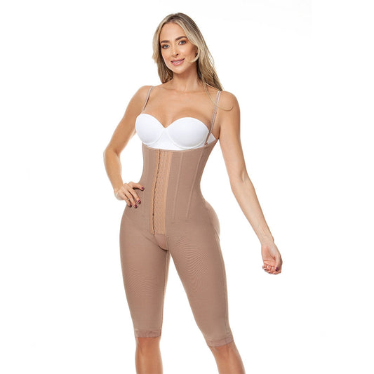 Faja Colombiana Melibelt Post surgical Body Shaper with sleeves up