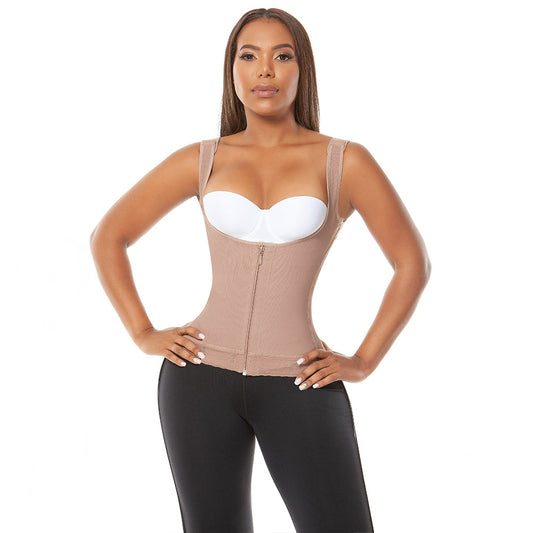 Faja Colombiana Melibelt Post surgical Body Shaper with sleeves up