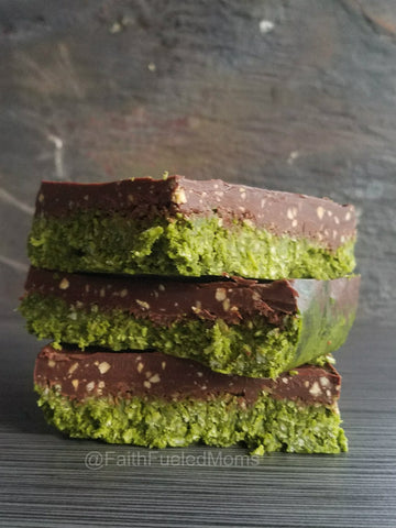 matcha dessert chocolate mint bars