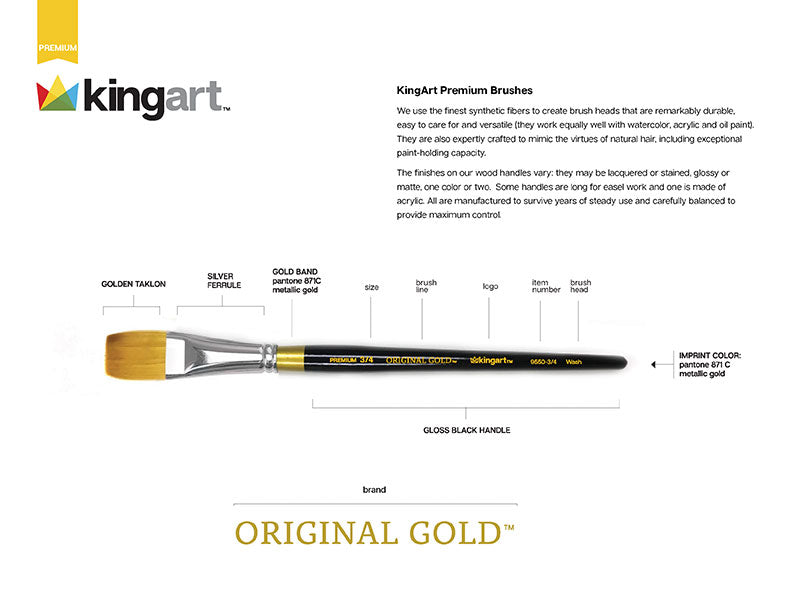 KINGART® Original Gold® 9500 Filbert Series – PineCraft Inc