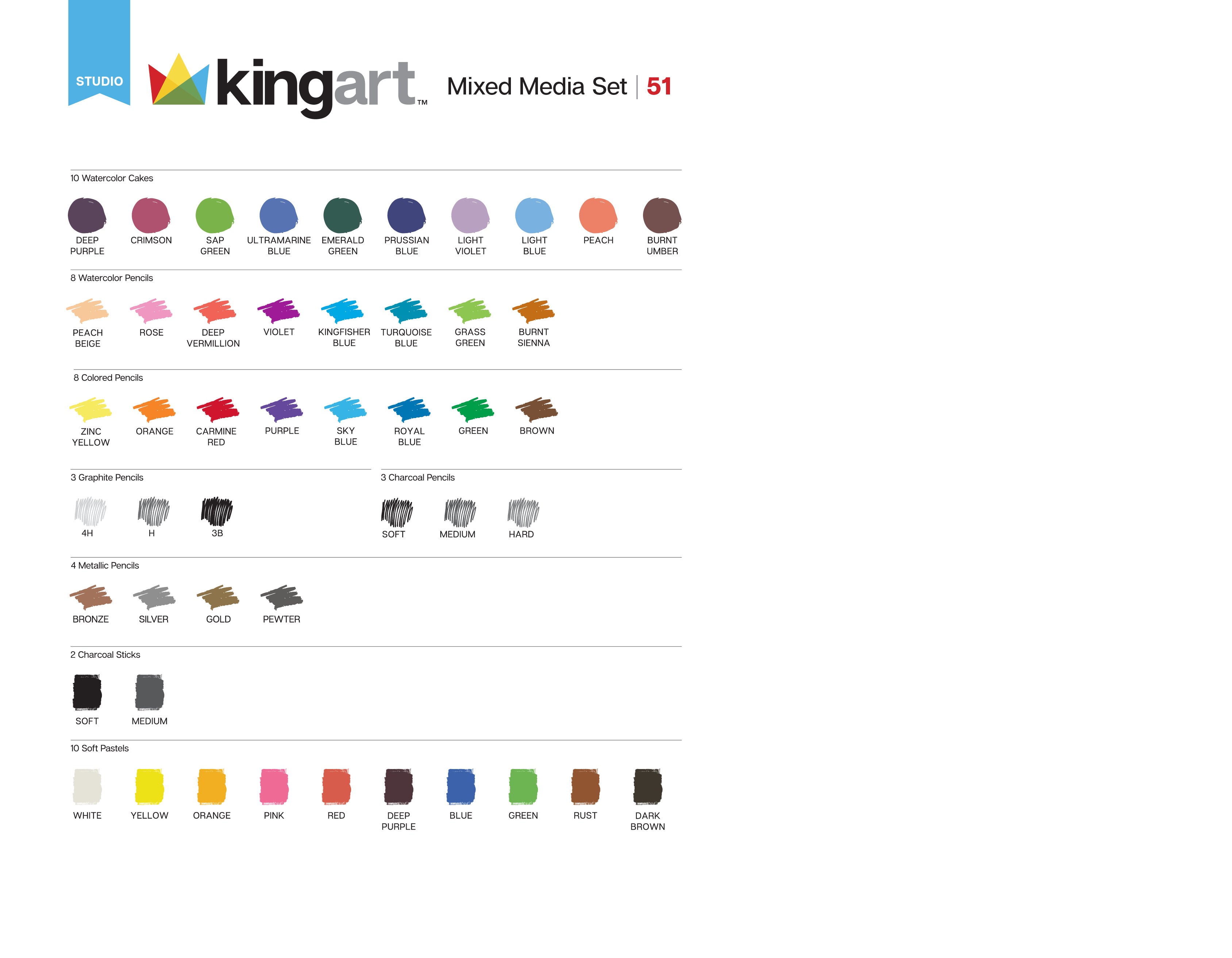 KINGART® Select Series Mixed Media Collection
