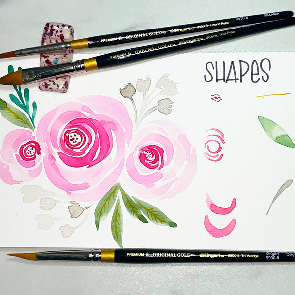 How to paint a watercolor rose tutorial - step by step images