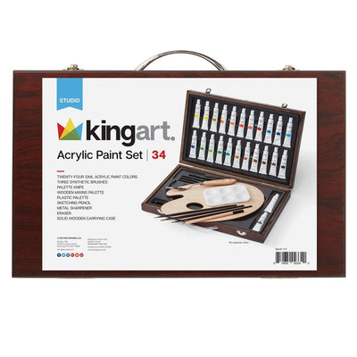 KINGART® PRO Artist Acrylic Paint, 22ml (0.74oz), Set of 48 Colors