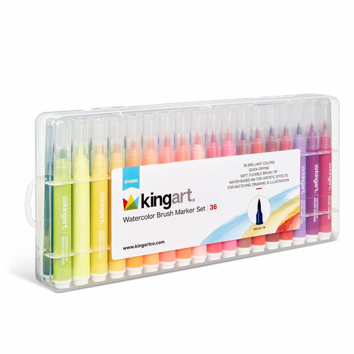 Kingart Studio Acrylic Paint Tabletop Easel Art Set, Set of 26