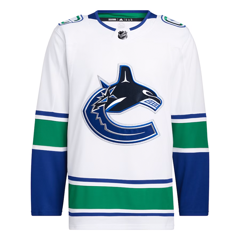Vancouver Canucks NHL Home Blue Green Orca Jersey Reebok Men's SMALL S