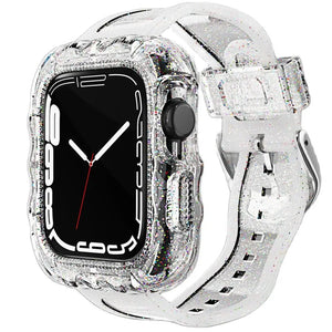 Glitter Clear Strap & Case For Apple Watch Band Ultra Sports Transparent Bracelet For iWatch Series - www.Nuroco.com