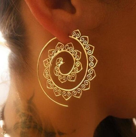 spiral hoop earrings