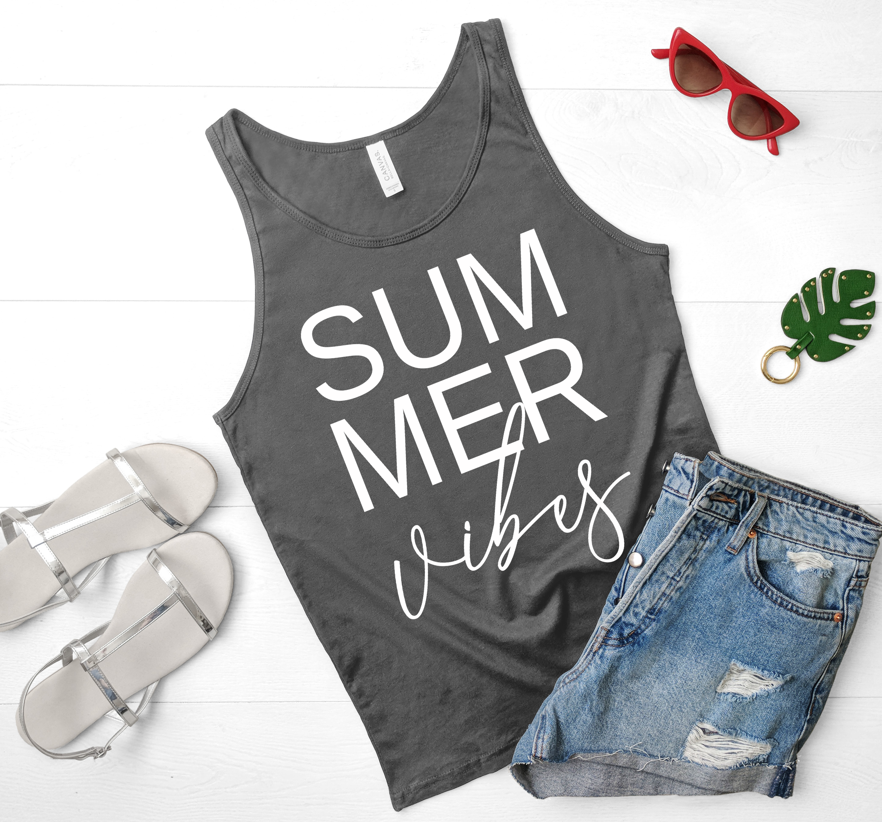 Summer Vibes Design Tank Tops Muscle Tank For Summer Vacation Beach Www Nuroco Com