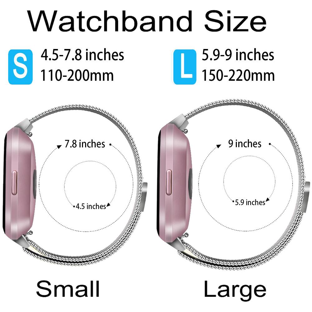 fitbit versa 2 wristband size