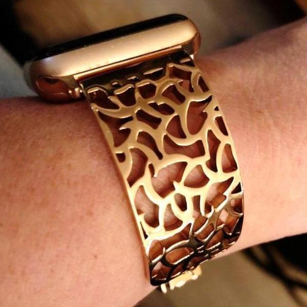 Apple Watch cuff rose gold band 