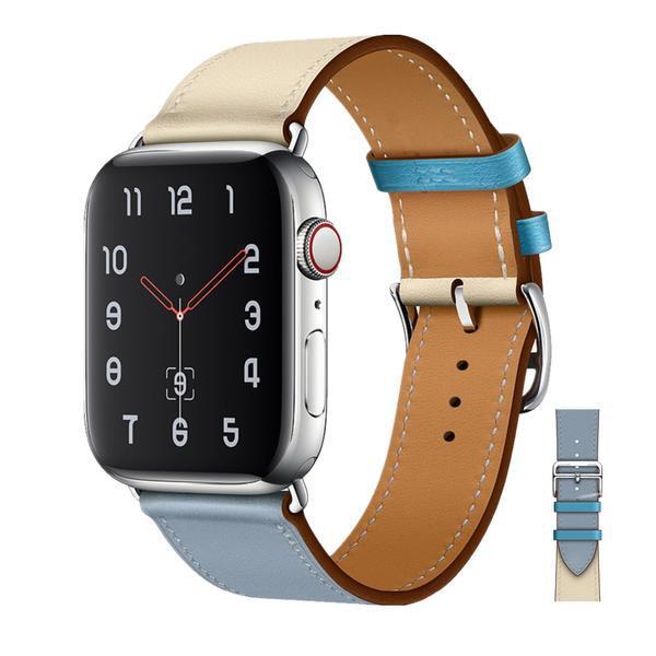 Single Loop Wrap Silver Adaptors w/ Dual-Color Leather Band Series