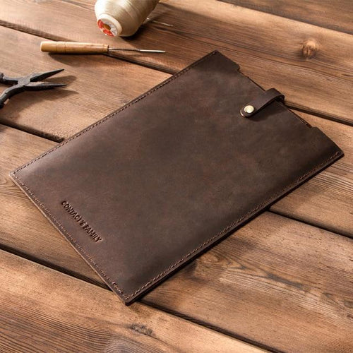 Personalized distressed leather iPad cover case for iPad Pro 9.7 11 12.9  Leather iPad portfolio case for 2019 iPad Air 10.5 inch