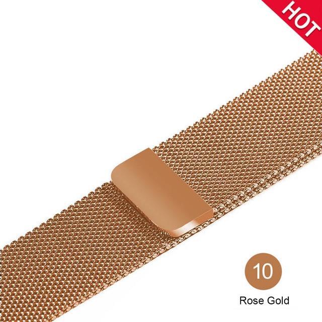 Apple Rose Gold / For 38MM and 40MM milanese loop for apple watch Series 1 2 3 4 5 band for iwatch stainless steel strap Magnetic buckle 38mm 40mm 42mm44mm Bracelet