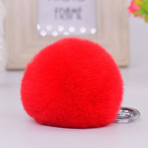 www. - 15 colors 8CM Genuine Rabbit fur ball plush Pom