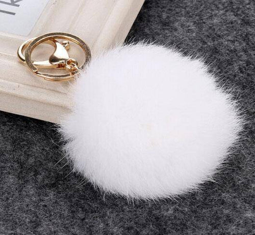 www. - 15 colors 8CM Genuine Rabbit fur ball plush Pom