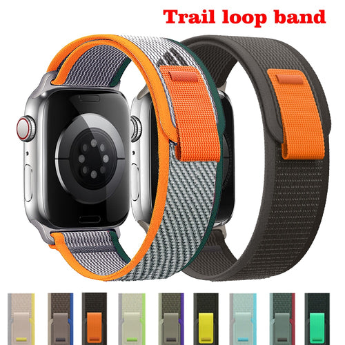 Trail Loop+charger For apple watch band 49mm 44mm 40mm 45mm 41mm 42mm 44 45  49 mm correa iWatch Ultra series 8 7 5 3 se 6 strap