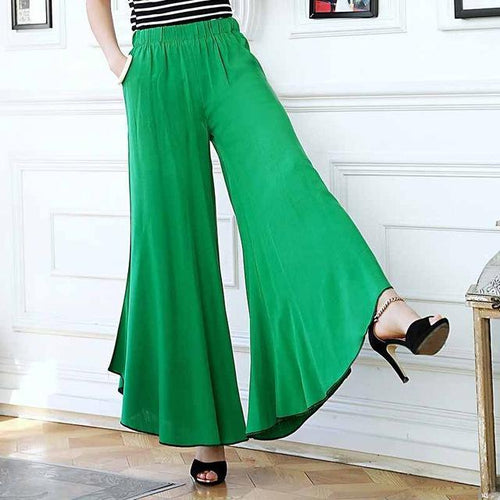 2DXuixsh Pants for Women Pant Women Women's Loose and Casual Pants Vintage  Printed Wide Leg Pants Women's with Pockets Women's Pants Rayon Green Xl 