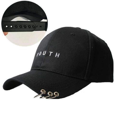 8 Styles Unisex Embroidery Cap with Silver hoops - www.