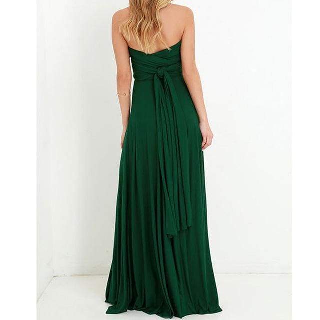 plus size dark green maxi dress