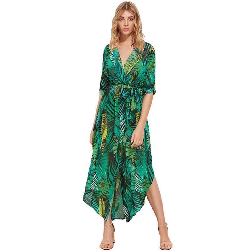 plus size green summer dress