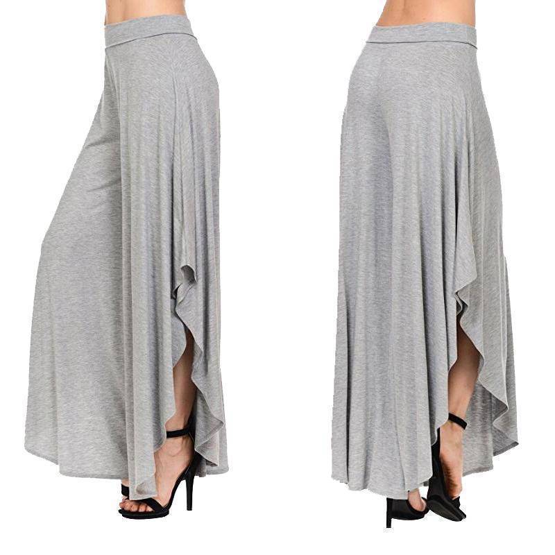 www.Nuroco.com - Irregular Ruffles Wide Leg Pants Trousers (US 2-14)