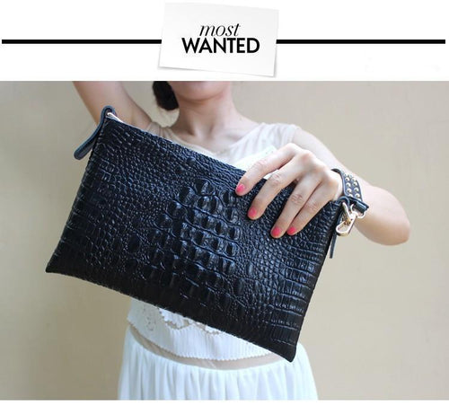 Black & Gold Textured Clutch Hand Bag