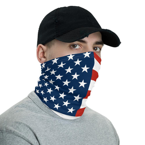 Face Armor Black and White American Flag Neck Gaiter Patriotic Gift Outdoor Accessory USA Pride Gift for Patriot American Flag Design