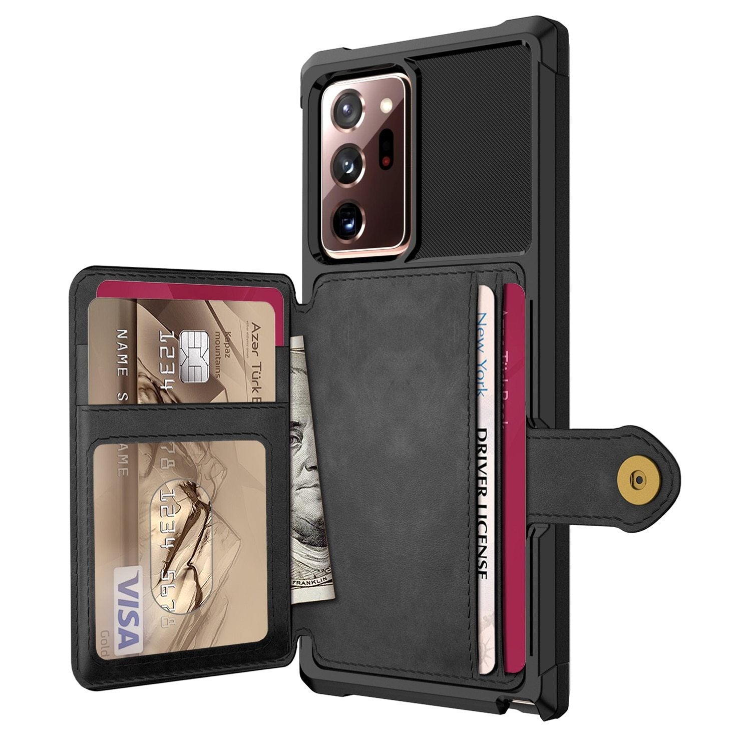 For Samsung Galaxy Z Flip 4 3 5G Luxury Flip PU Leather Wallet