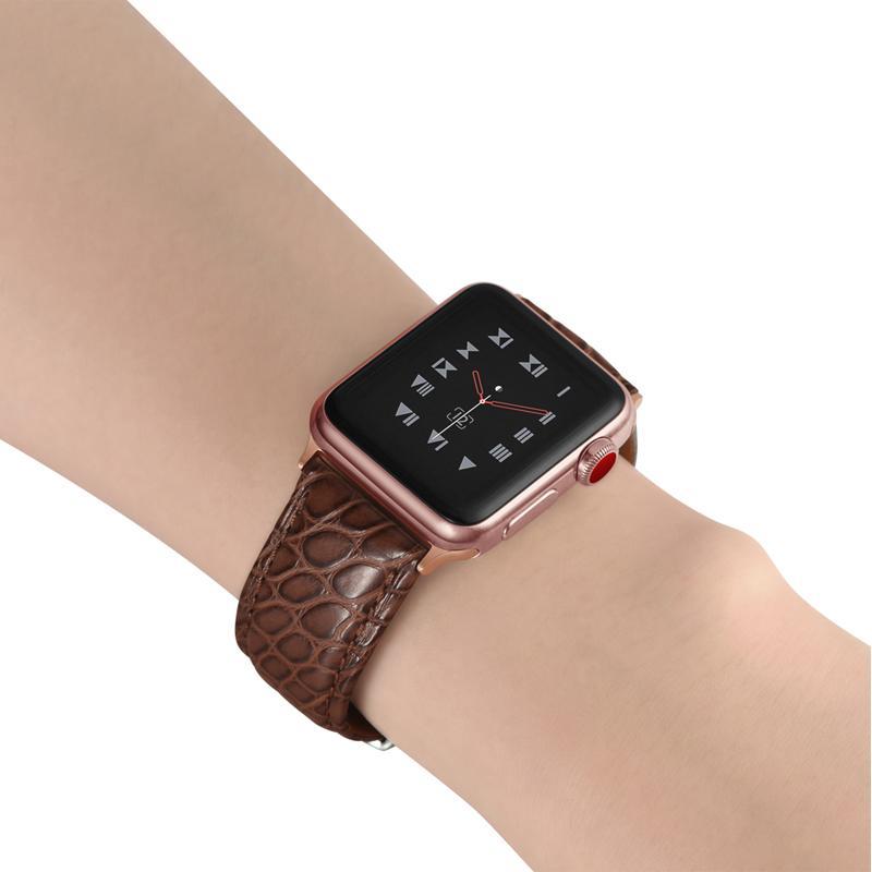 Apple Watch Premium Alligator Leather Designer Bands Strap – www.Nuroco.com