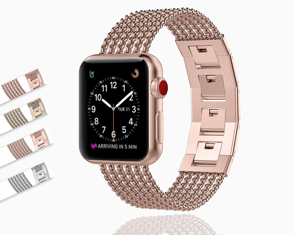 Apple Watch Band Women chains strap, Luxury Loop Stainless Steel Metal ...