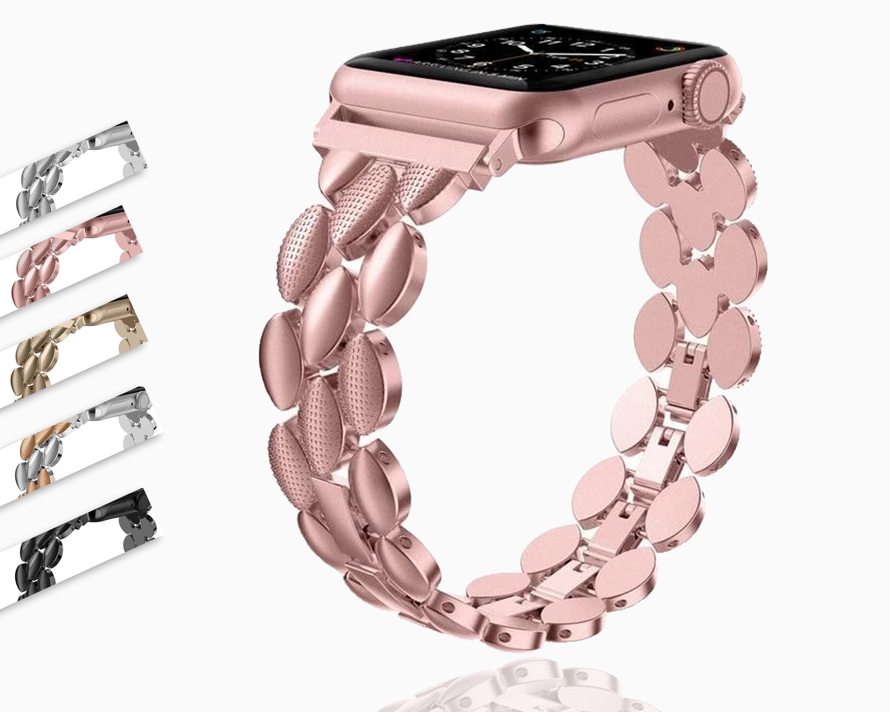 Apple Watch Bands, Women designer jewelry bracelet, Luxury Shiny leaf ...