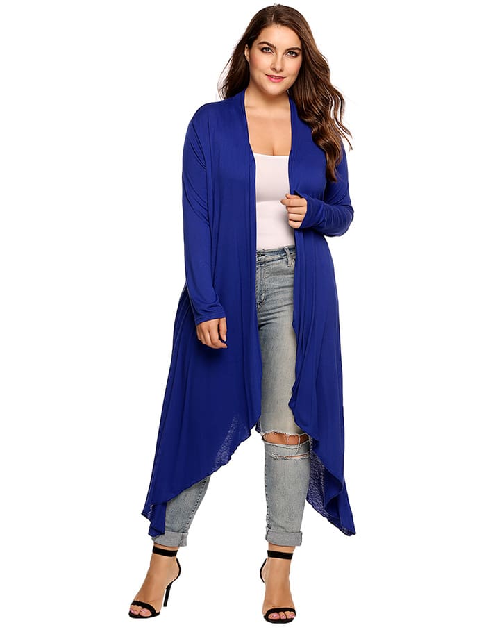 Plus Size - Women Cardigan Long Jacket Large Sweater Big Oversized L-5Xl (Us 10-34)