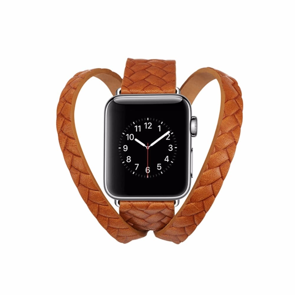 Apple Watch - Leather watchband - Grained calf (black, blue, brown, green,  red, orange) – ABP Concept