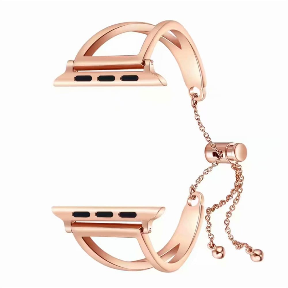 Apple Watch Band Cuff, luxury bracelet rose gold women fashion Fits 44mm 40mm 42mm 38mm, Iwatch Series 1 2 3 4 stainless steel mia