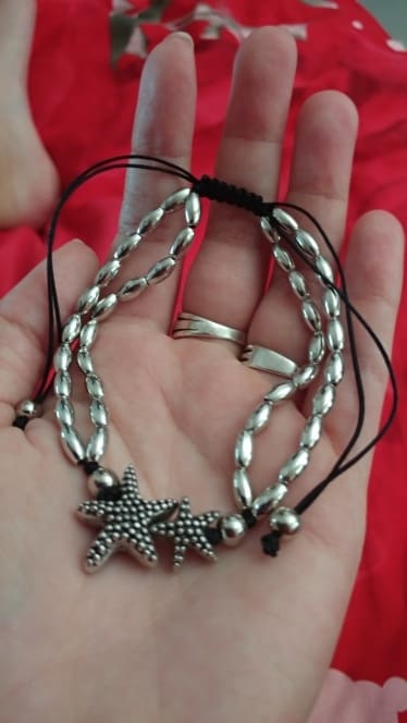 Stretch Vintage Anklet Om Starfish Beads Bracelet