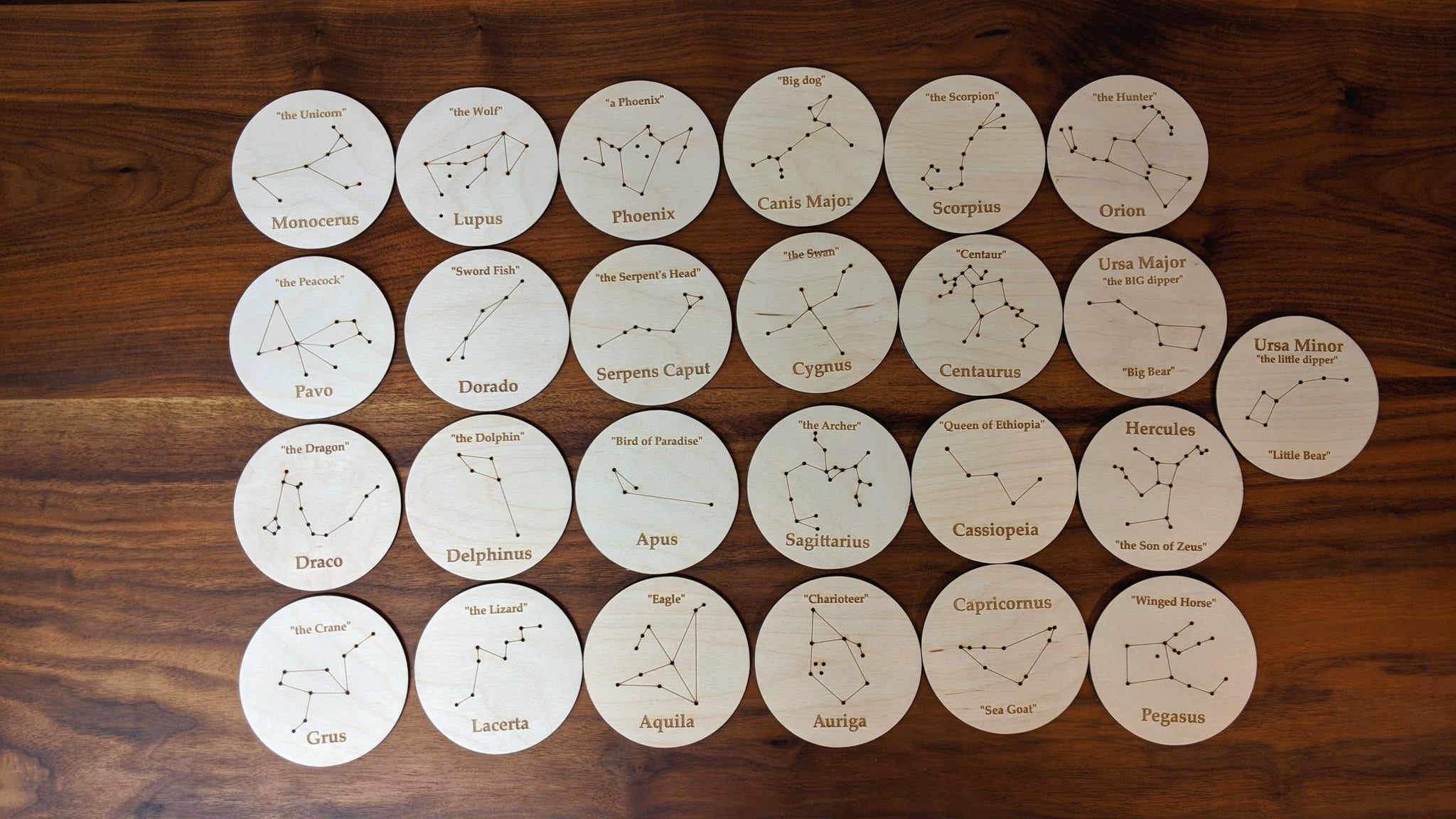 Download Constellation Coasters Designs - SVG - DXF - EPS (digital download) - Xykit