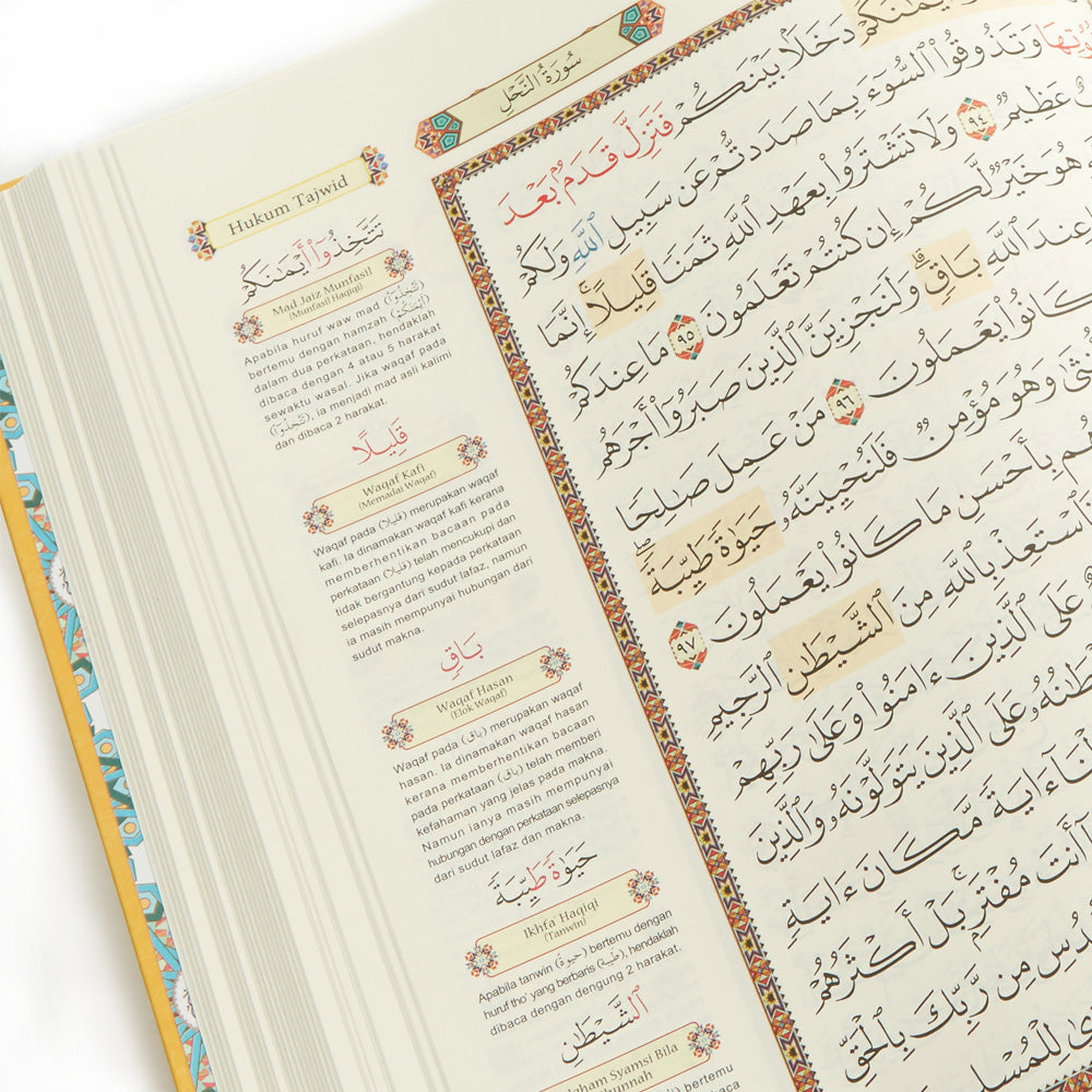 Al Quran Al Mujawwad With Tajweed Rules Guidance In Malay Muslim Valley
