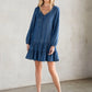 Lovestitch Washed Away Button Front Mini Dress