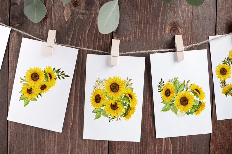 Download Lovely Sunflowers Watercolor Set Www Peachcreme Com