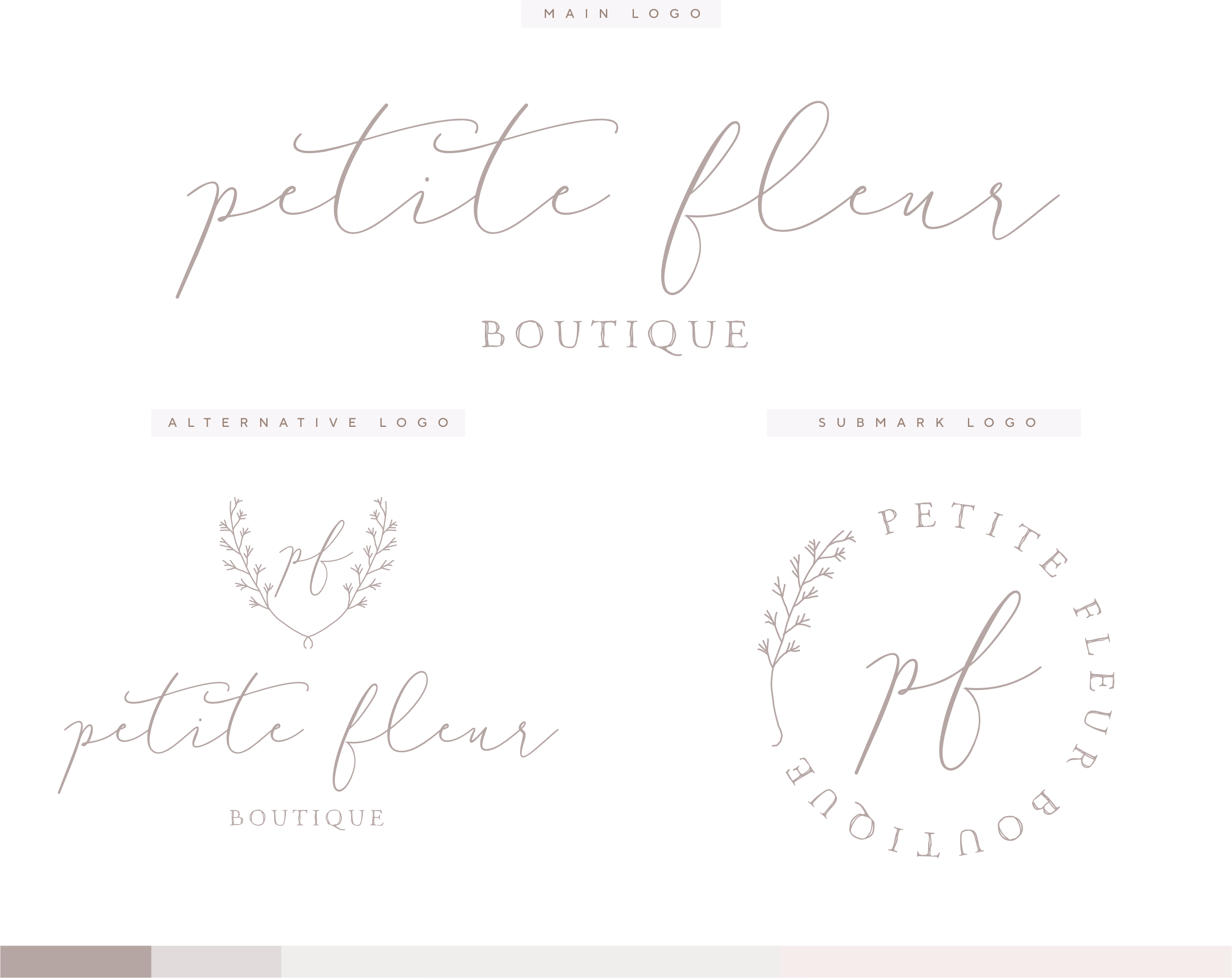 Floral Logo, Branding Kit, Monogram Logo, Premade Logo, Event Planner Logo,  Wedding Planner Logo, Photography Logo, Peonie Logo , Rose Logo